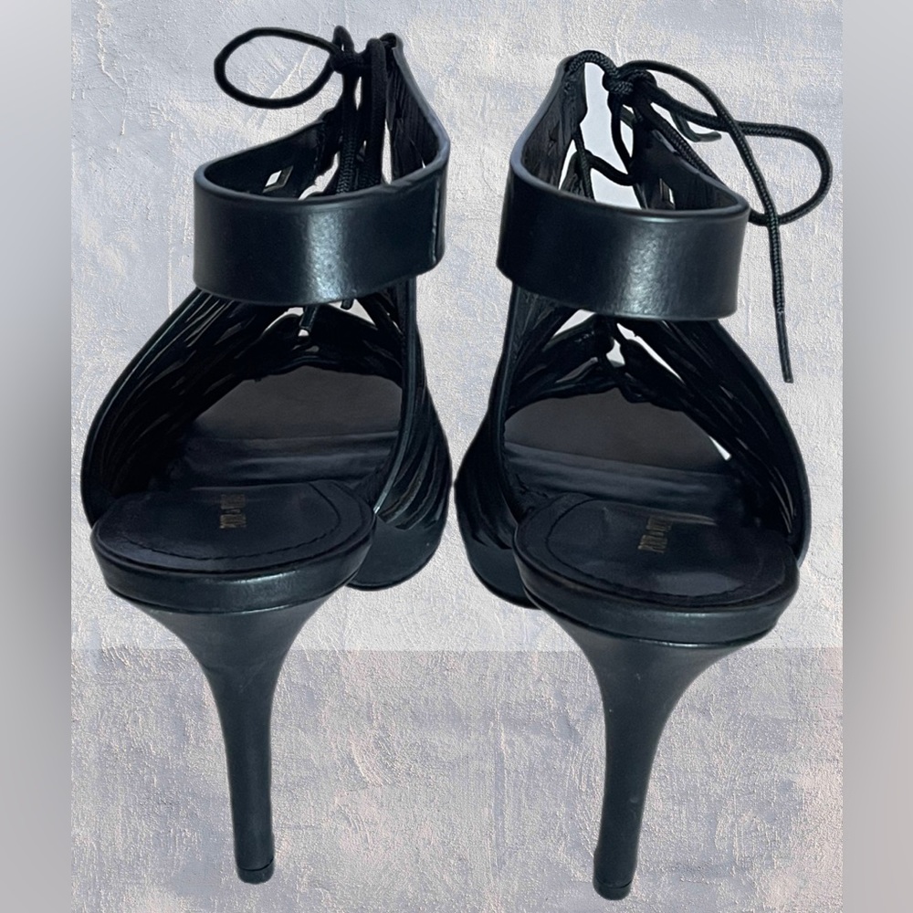 โจ Pour La Victoire Black Yermak Sandals - Italian Leather Glam! โจSize 9 - Picture 6 of 8